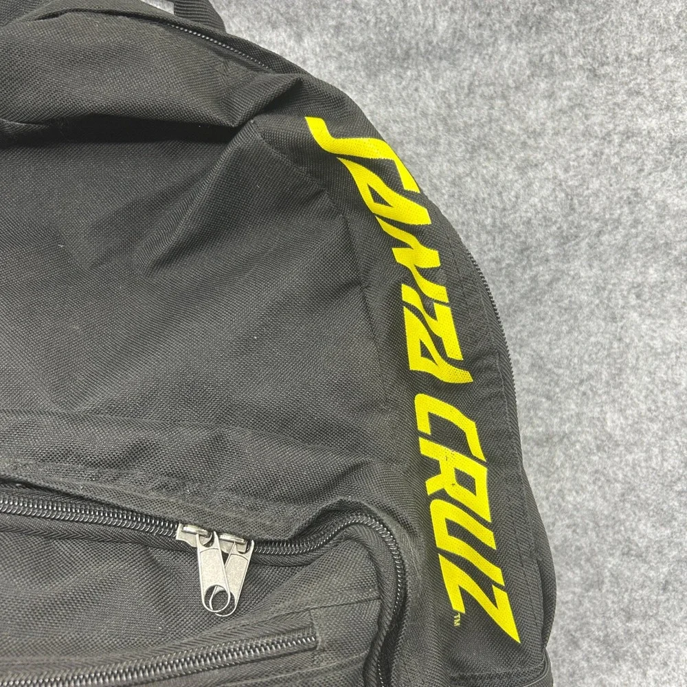 Santa Cruz Unisex Classic Dot Backpack One Size Black Yellow Red Skate Logo